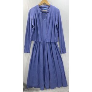 NWT Cotton Connection Blue Ribbed Dress & Cardigan Set Size S Boho Cottagecore